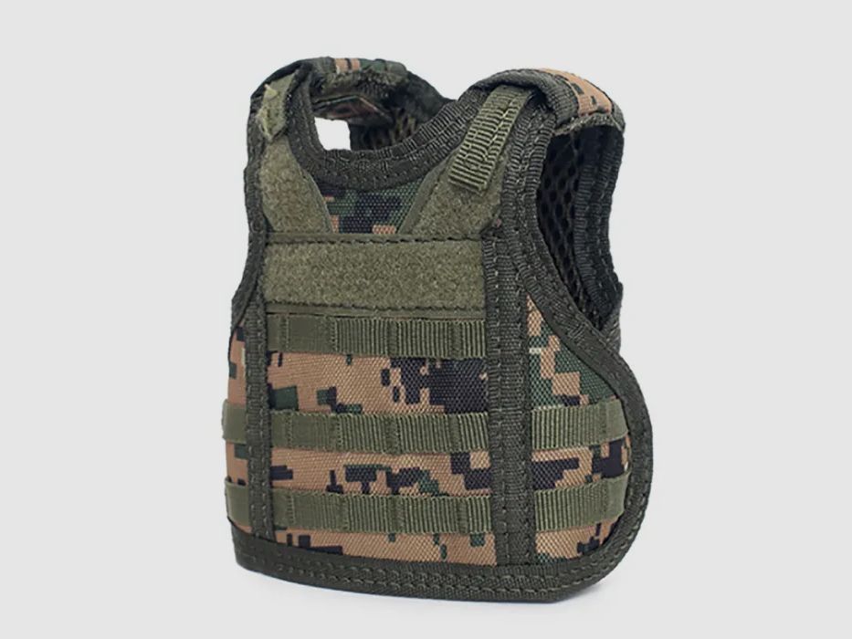 Mini protective vest for beer bottle / wine bottle / thermos bottle - Digital Woodland