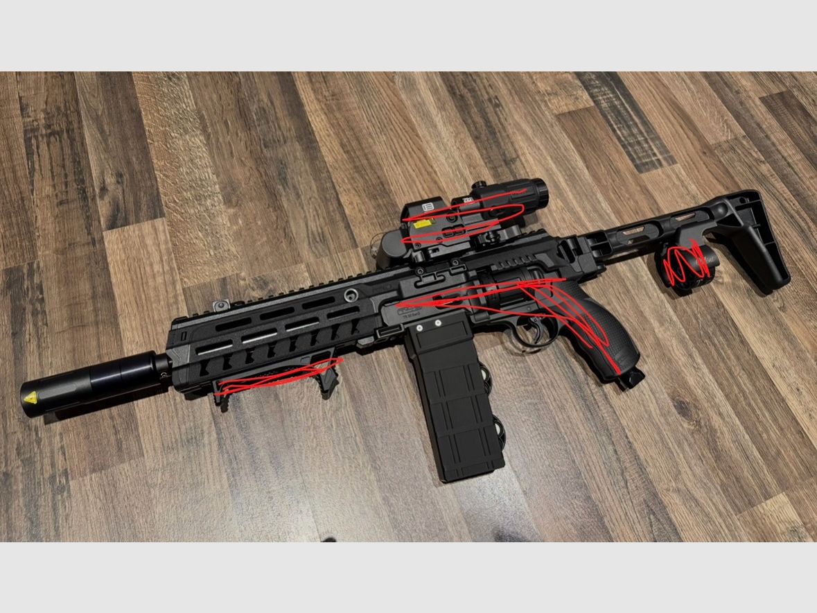 T4E Carbine Conversiekit voor HDR50 TR 50 X-Tracer Booster Flip-up Visieren Munitie Tracer UX Nano Point 3