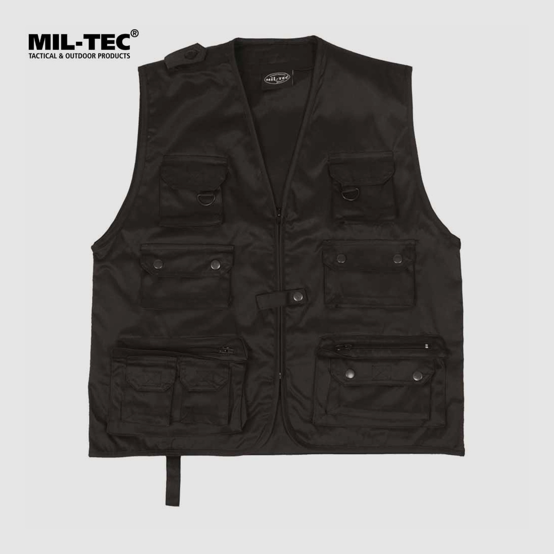 MIL-TEC GILET DA CACCIA E PESCA NERO Taglia L