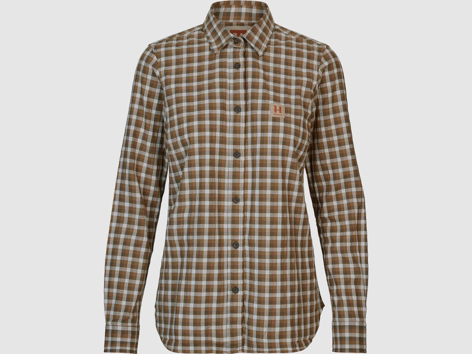 Härkila Fjell L/S Chemise Femme Vert Olive Foncé à Carreaux, XL