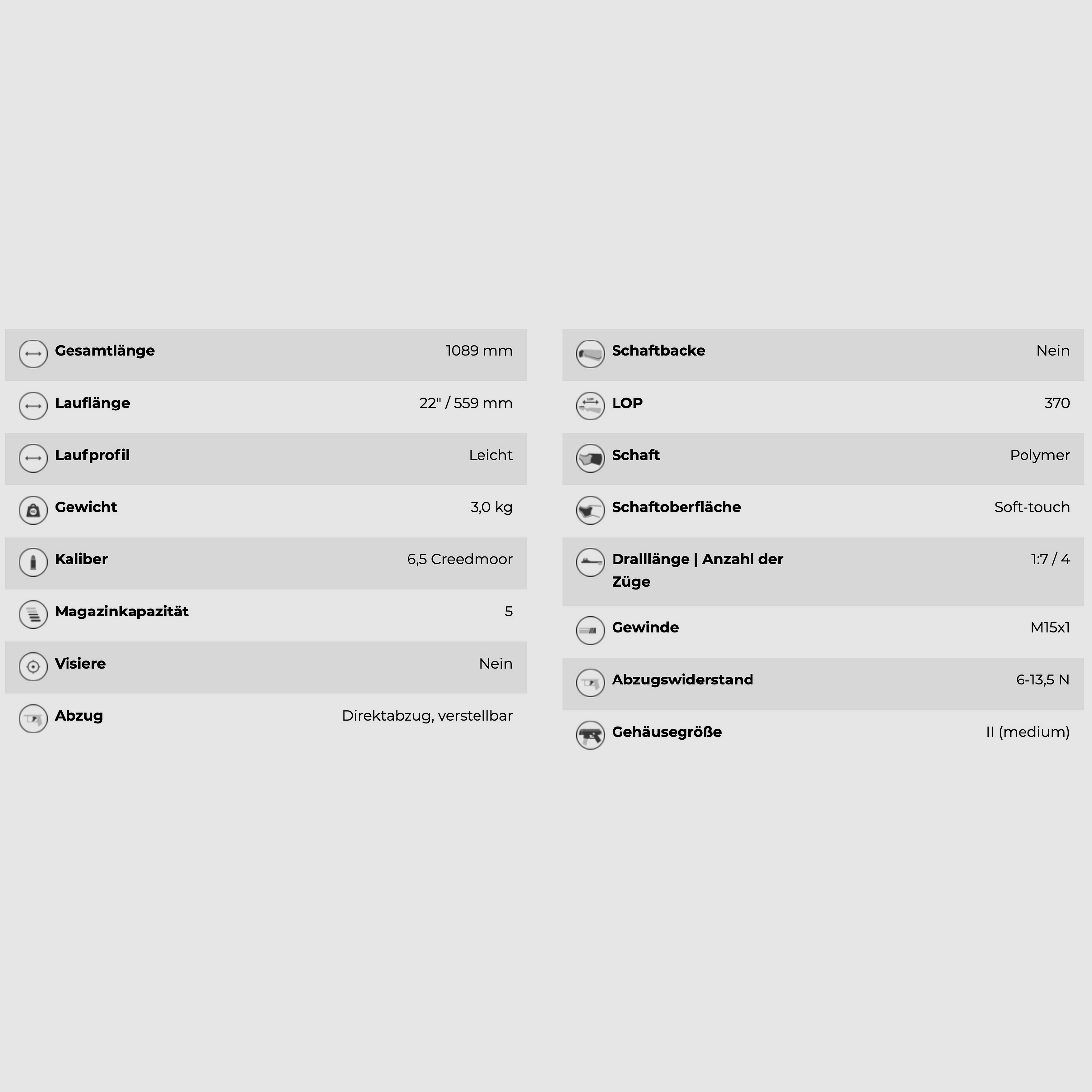 CZ 600 Ergo Repetierbüchse 6,5 Creedmoor einstellbarer Direktabzug Dural Lochschaft