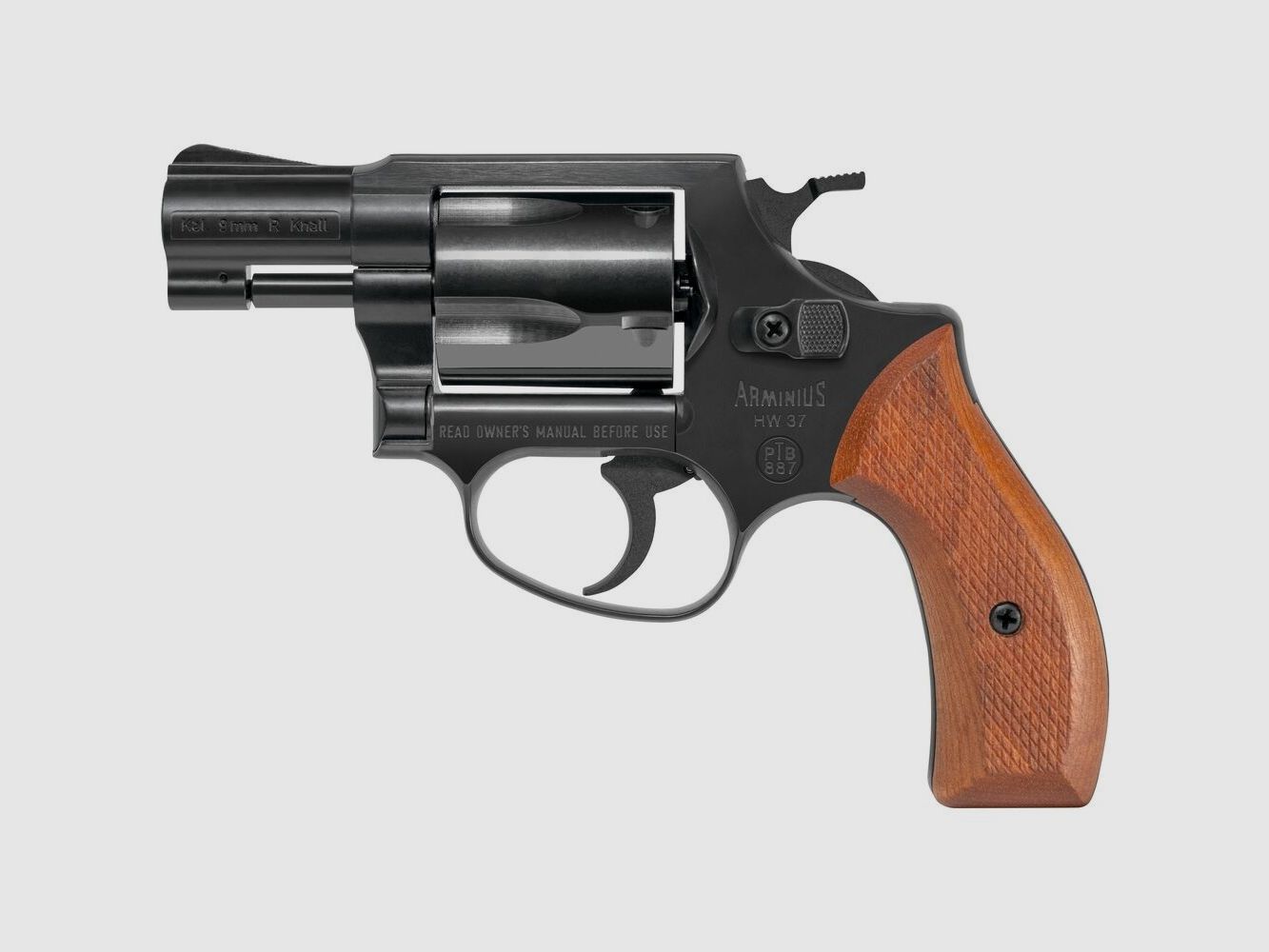 Weihrauch Sport Schreckschuss Revolver Arminius HW 37 Holzgriffschalen 9mm K.
