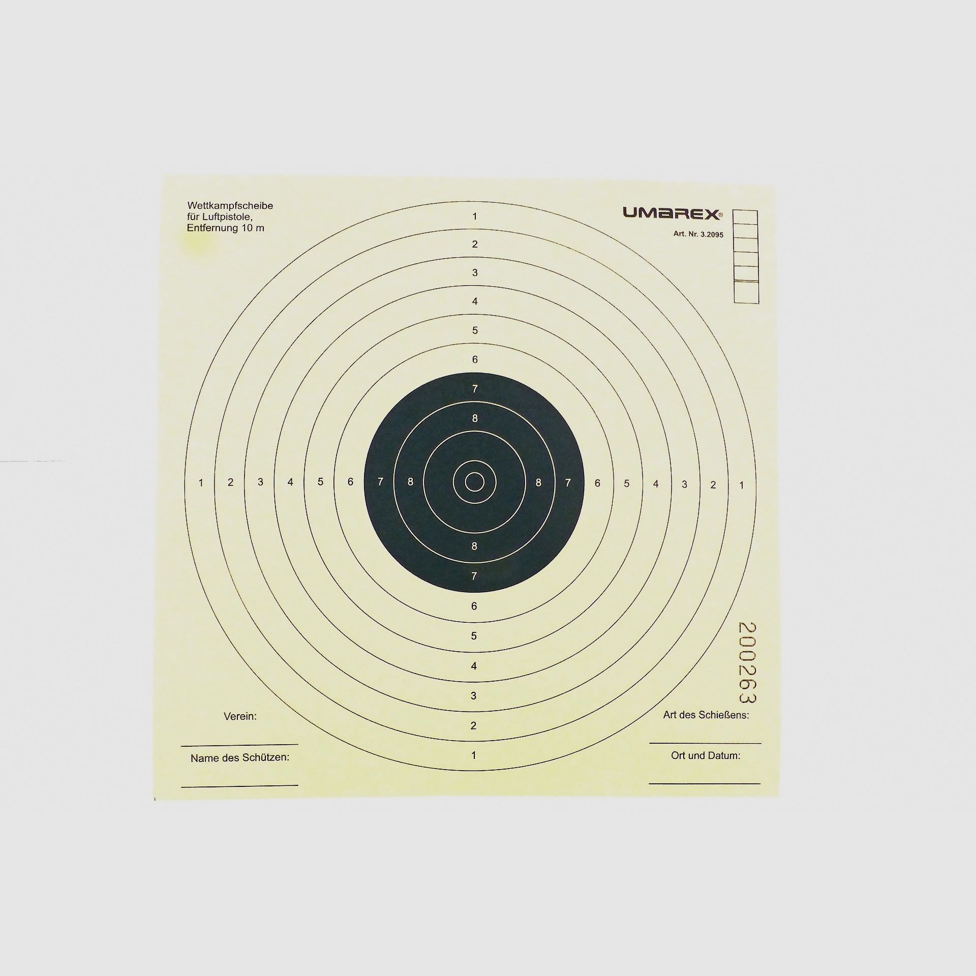 Cible de 17x17cm (pistolet)