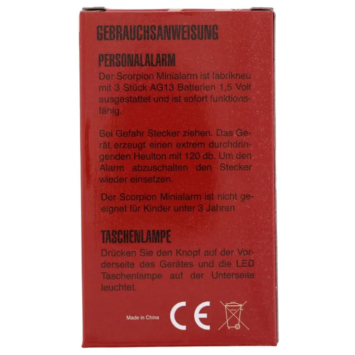 Scorpion Personalalarm 120 db Silber, Bild 3 von 3