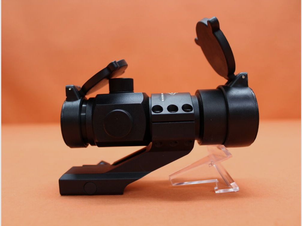 GSG German Sport Guns Tacworld Red Dot AD-30 Leuchtpunktvisier incl. Ringmontage f. Weaver-/Picatinnyprofil, Flip-Covers