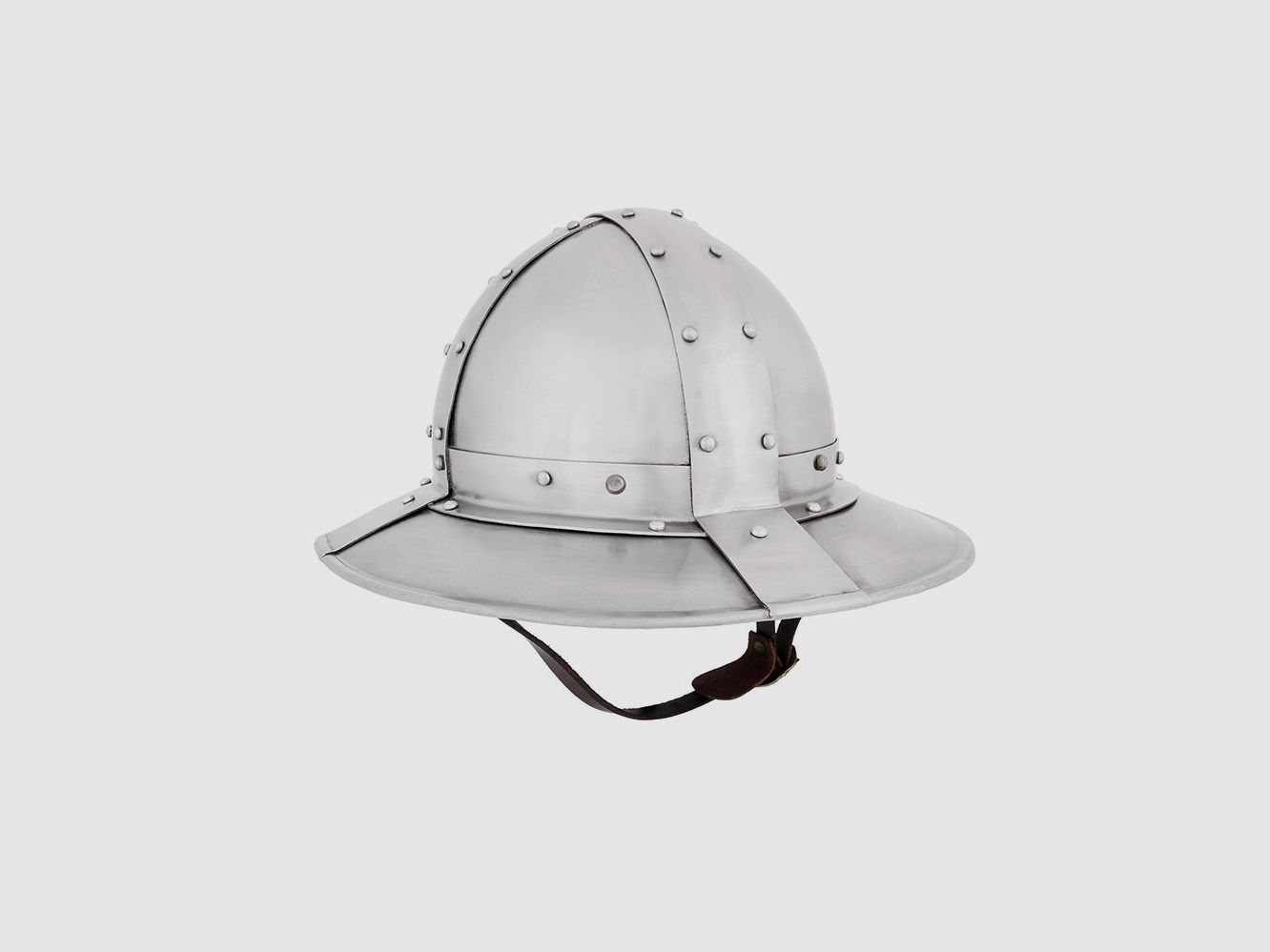Iron helmet with bands