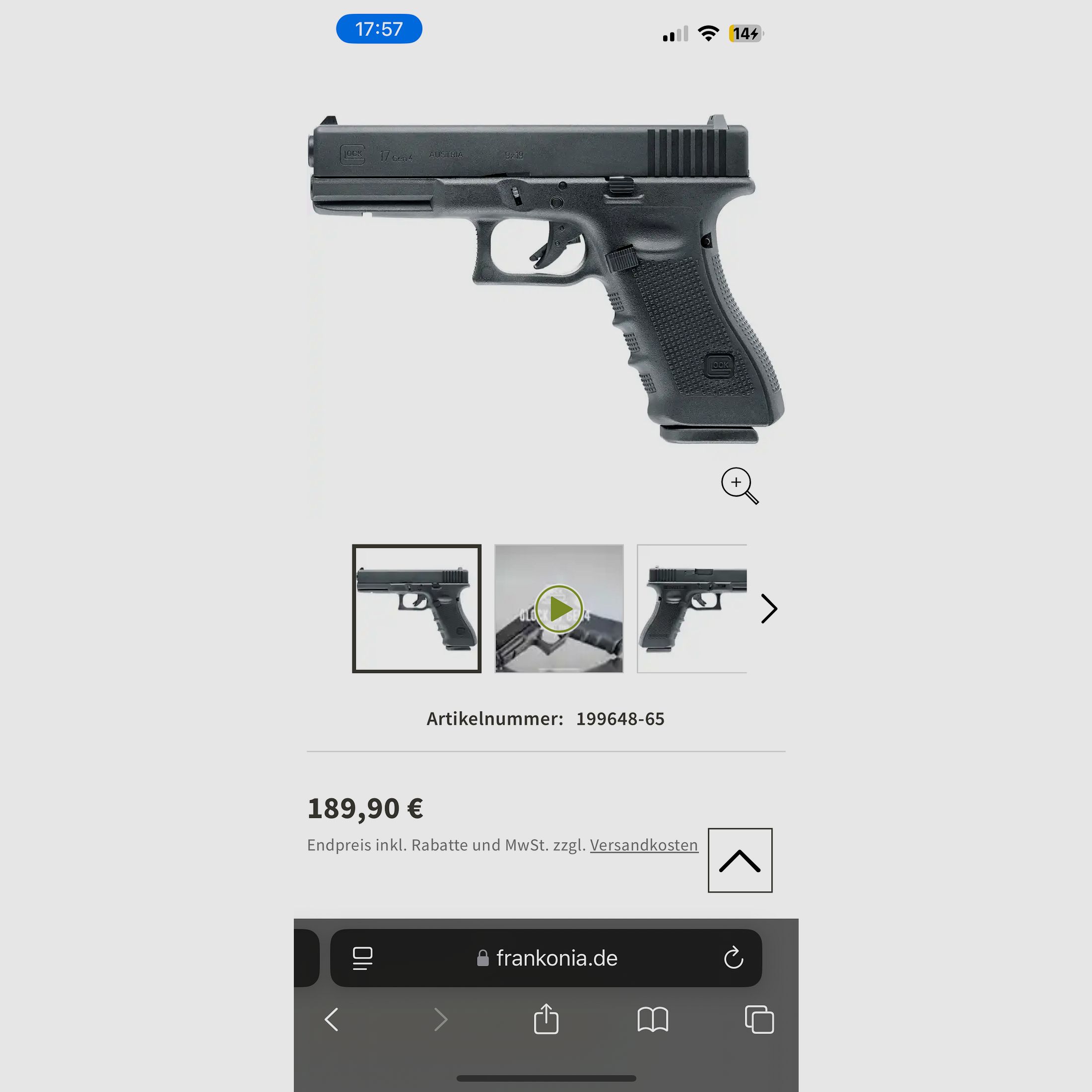 Glock 17 Gen Gbb