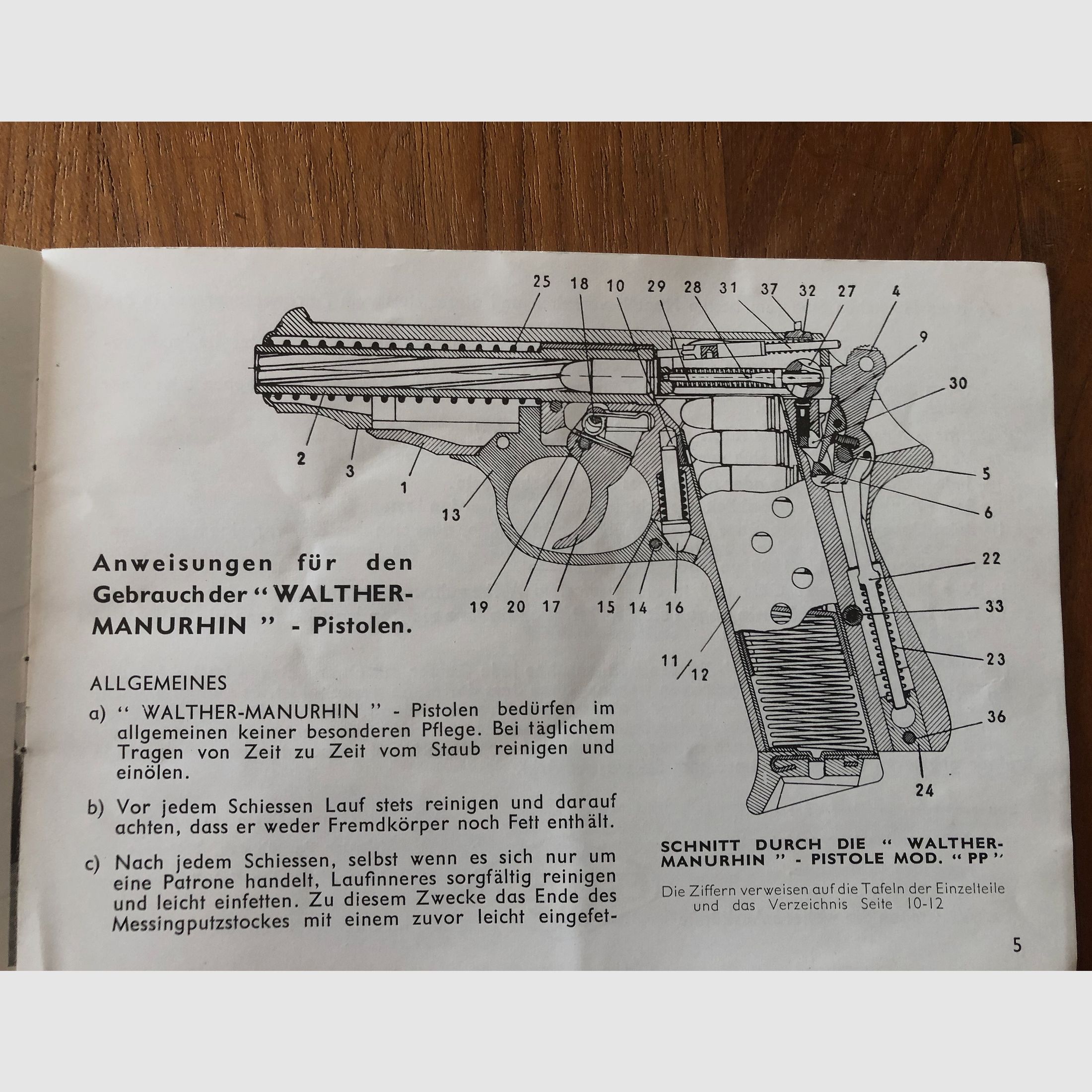 Gebrauchsanweisung Walther PP / PPK