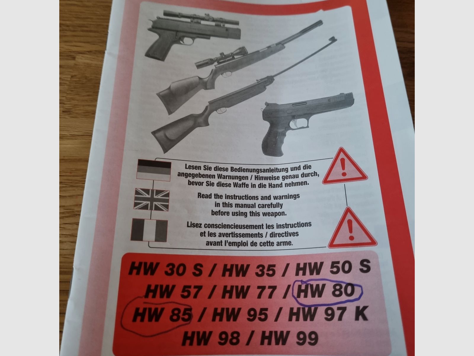 ⁵Incense HW 80 with ZF Gamo 4x20