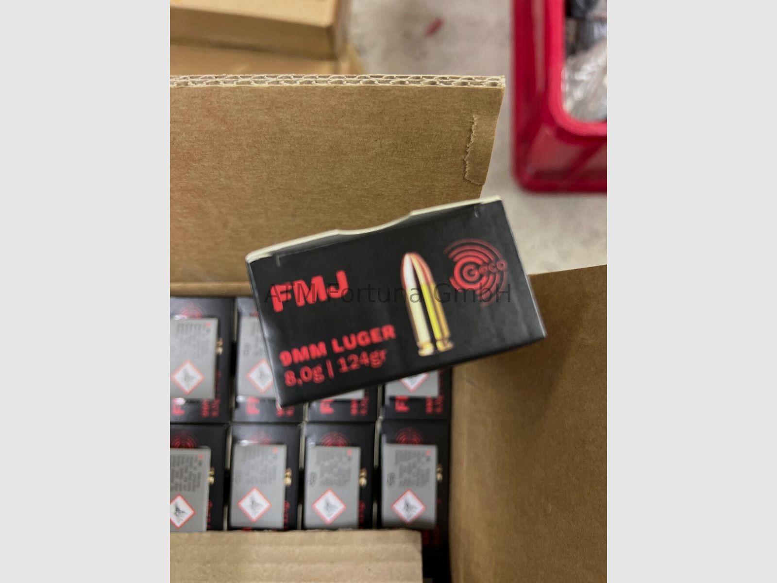 GECO 1000 pieces 9 mm Luger full metal jacket 8.0g/124grs.