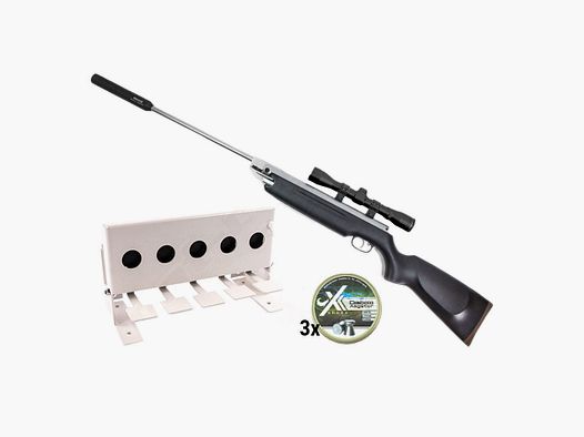 Weihrauch Weihrauch HW 35 Black Silence 4.5mm Diabolo Biathlon Set