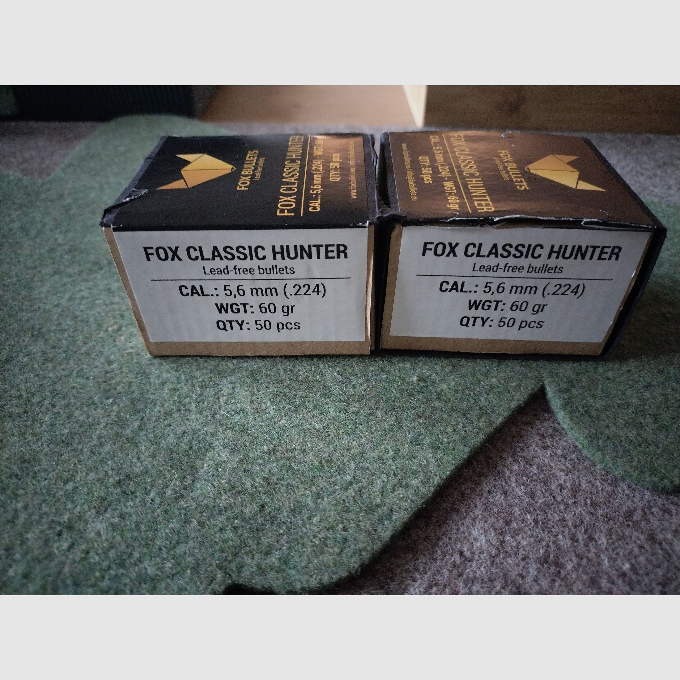 Fox Classic Hunter, Cal. 5,6 mm (.224), 60 gr., 3,9 g, 78 proyectiles