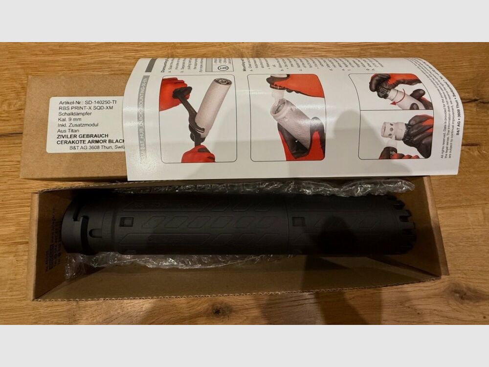 B&T AG (Brügger und Thomet) RBS PRINT-X-SQD-XM Titan - Amor Negro