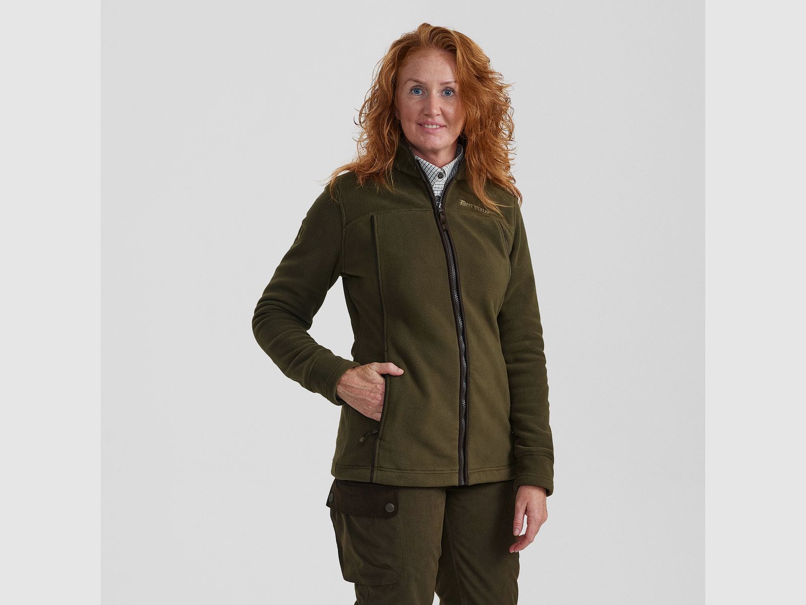 Deerhunter Lady Eagle Fleece Jacket Kobiety Tarmac Zielony 46