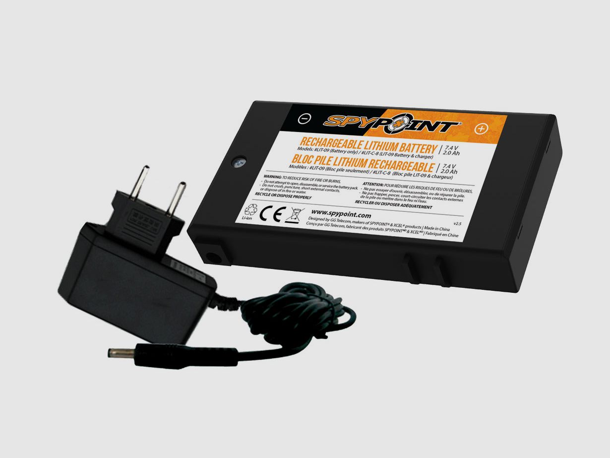 Batteria al litio SPYPOINT con caricabatterie