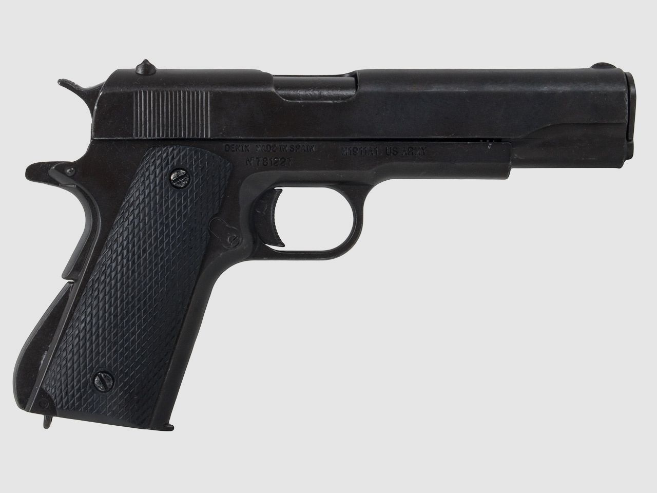 Denix Deko Pistole Colt Government M1911A1 Kaliber .45  Automatik LĂ¤nge 24 cm schwarz