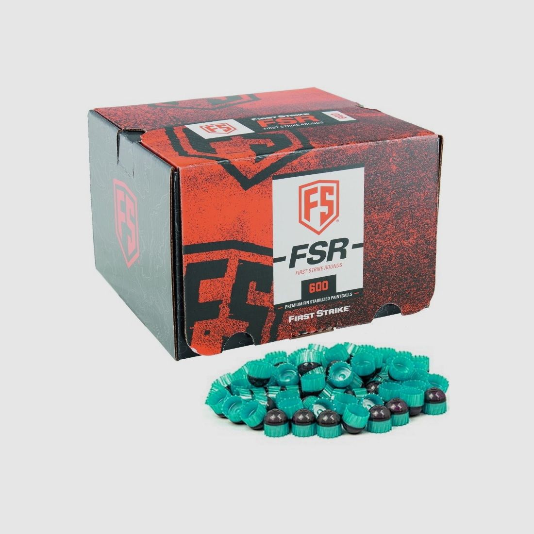 First Strike Paintballs 600 Schuss Box (grau / mintgrün)