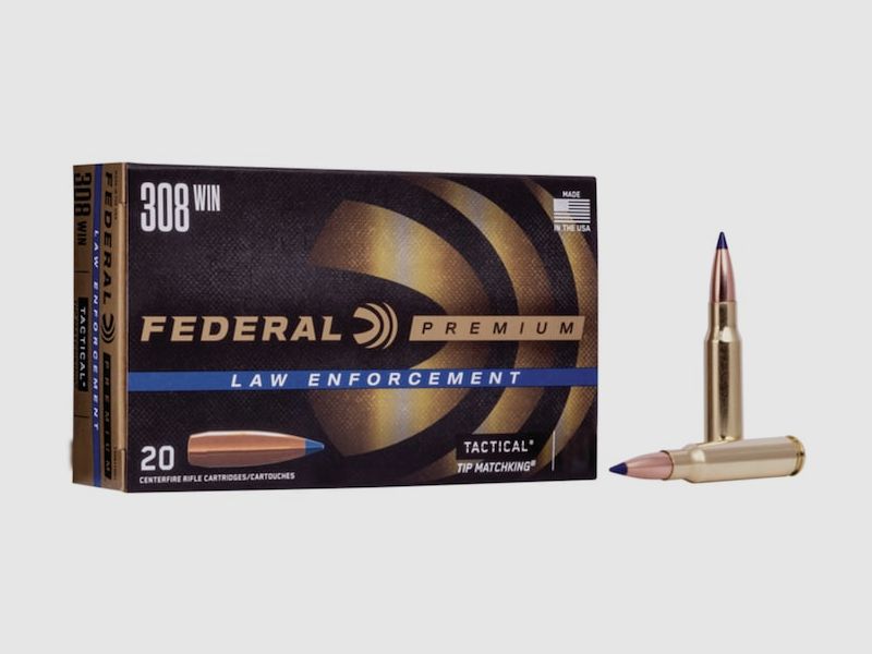 Federal TRU (Tactical Rifle Urban) .308 Win. 168GR Tactical Tipped MatchKing 20 Patronen