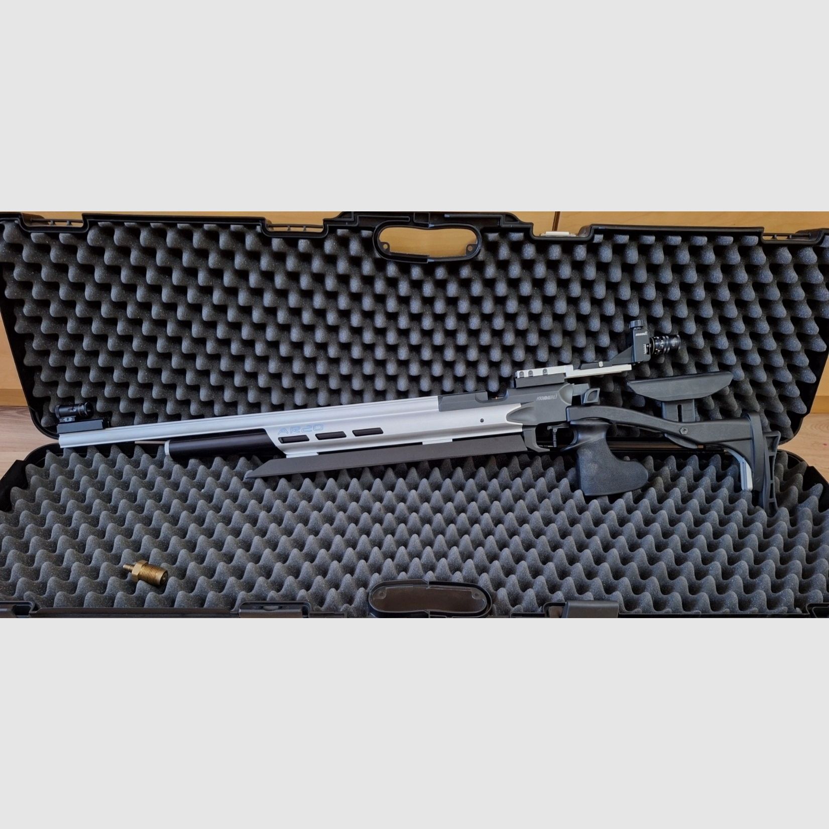 Match luchtgeweer Hämmerli AR 20 "Auflage" - Zilver - met nieuwe patroon - koffer en unieke uitrusting.