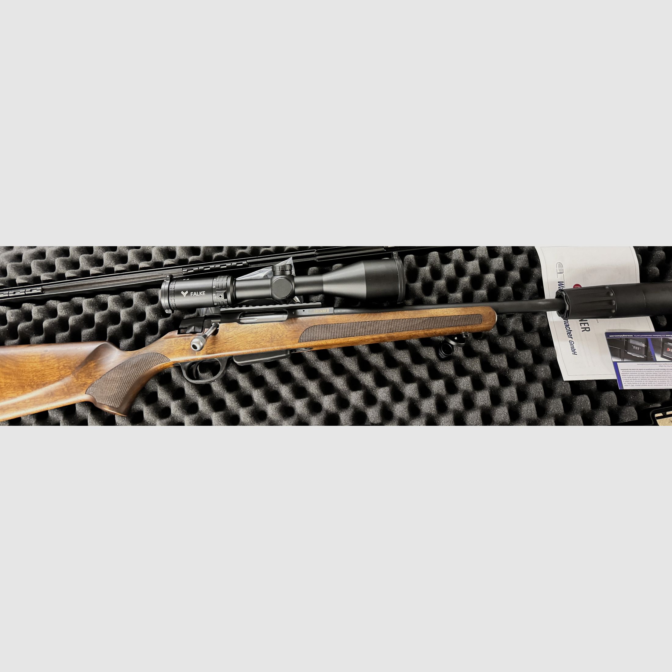Brenner BR 20 . 308 Win, + SD21 + Falke 3-12*56 +Koffer