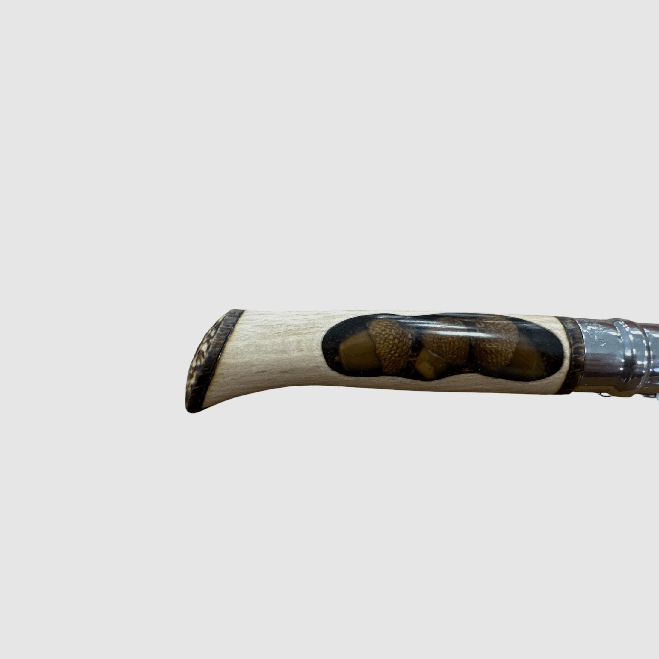 KNIFE – OPINEL – N.10 INOX HANDMADE (WILD BOAR + 3 ACORNS), image 5 of 5
