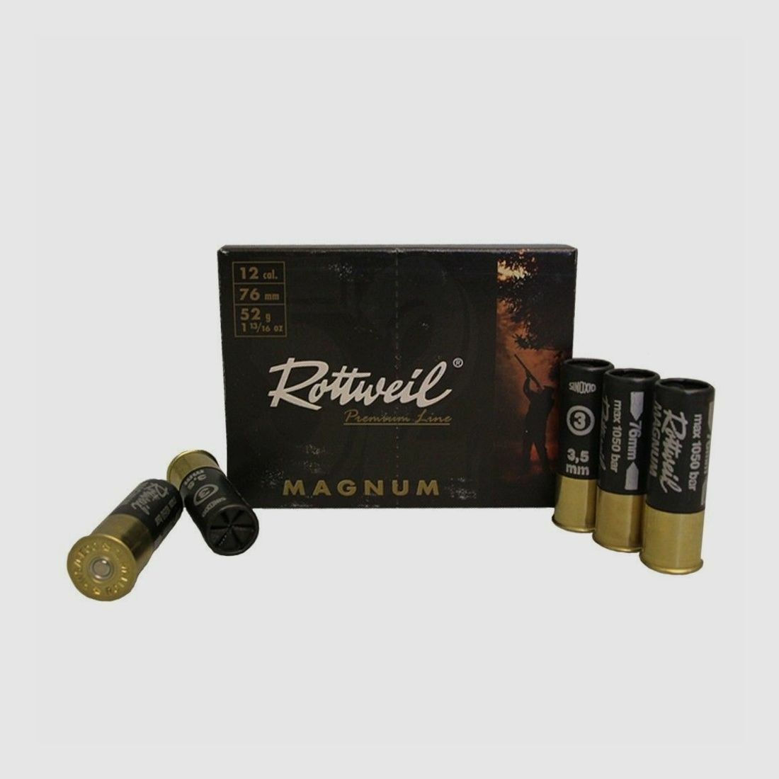 Rottweil Magnum Cal. 12/76 - Cartucho de perdigones 3,5 mm