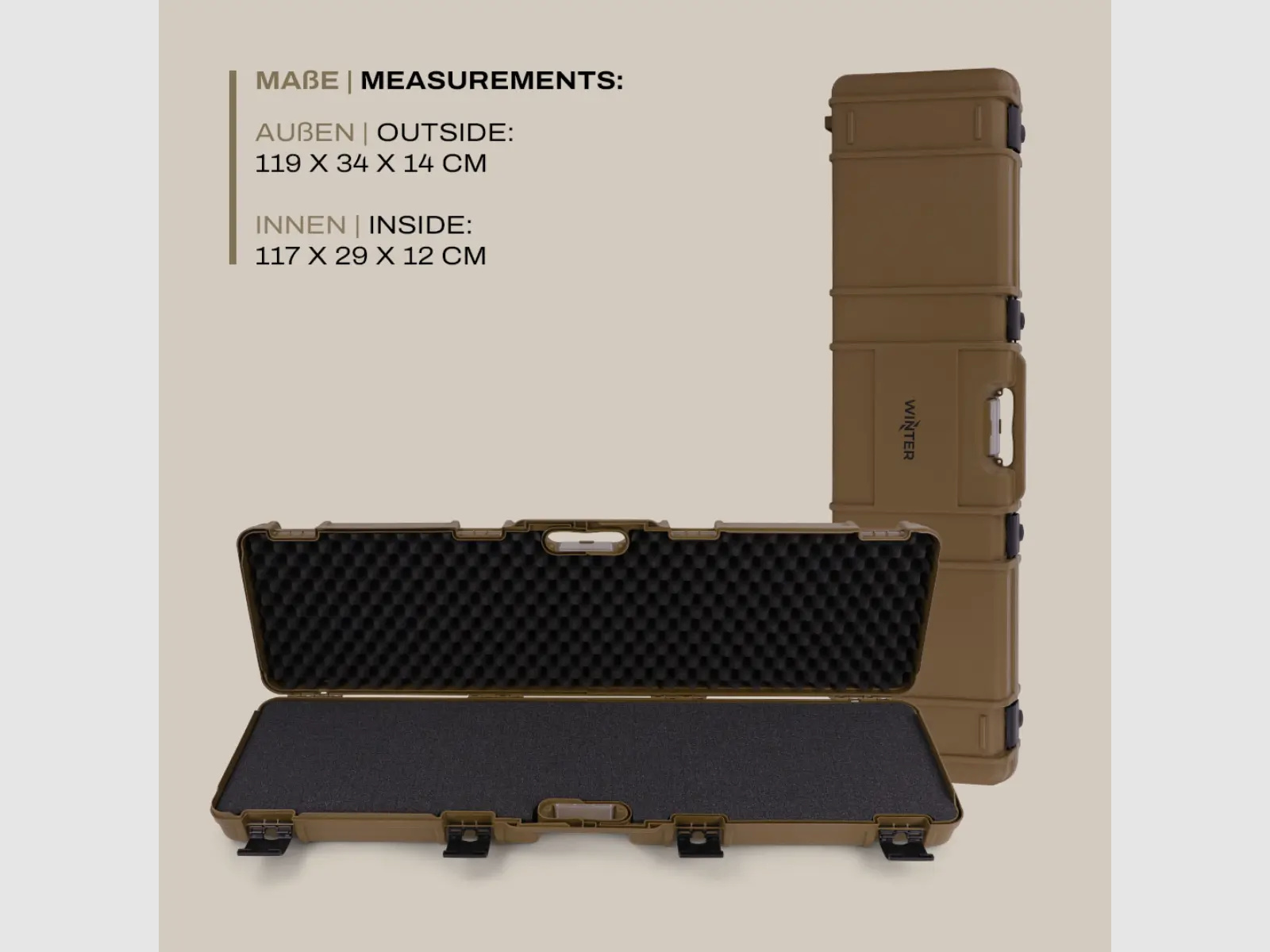 Winter Gewehrkoffer Coyote 107 cm