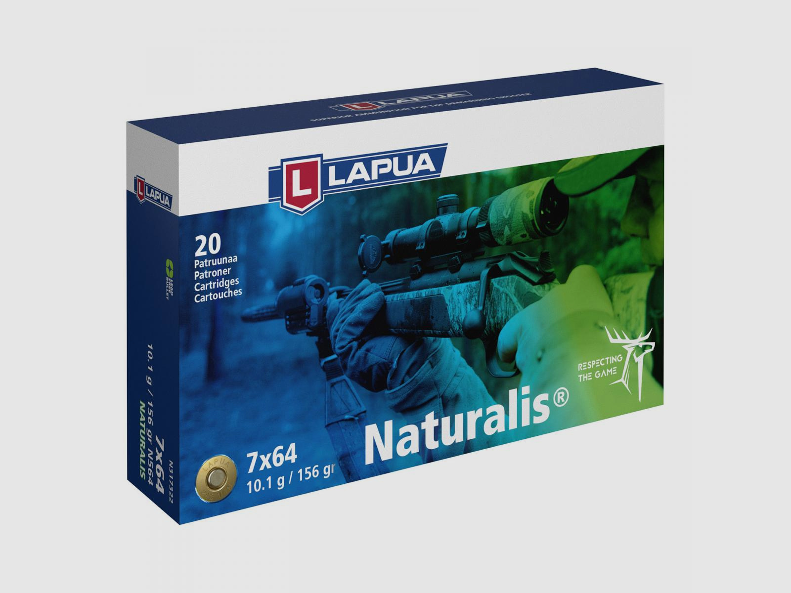 Lapua 7x64 156GR Naturalis 20 Patronen