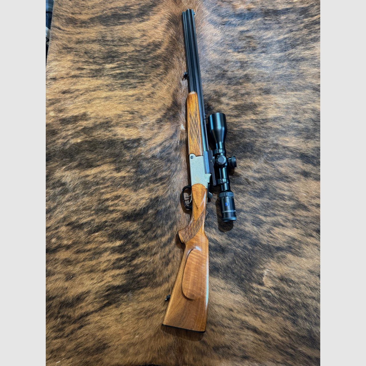 Blaser – double rifle BBF ES70 caliber 7x57R + 12/70 with target optics Zeiss