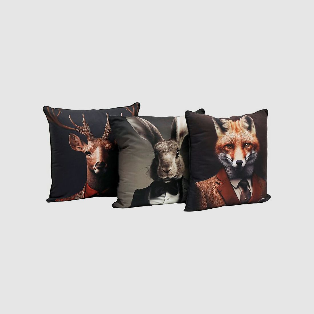Cuscino ''Wild Gentleman'' 40x40 cm cervo