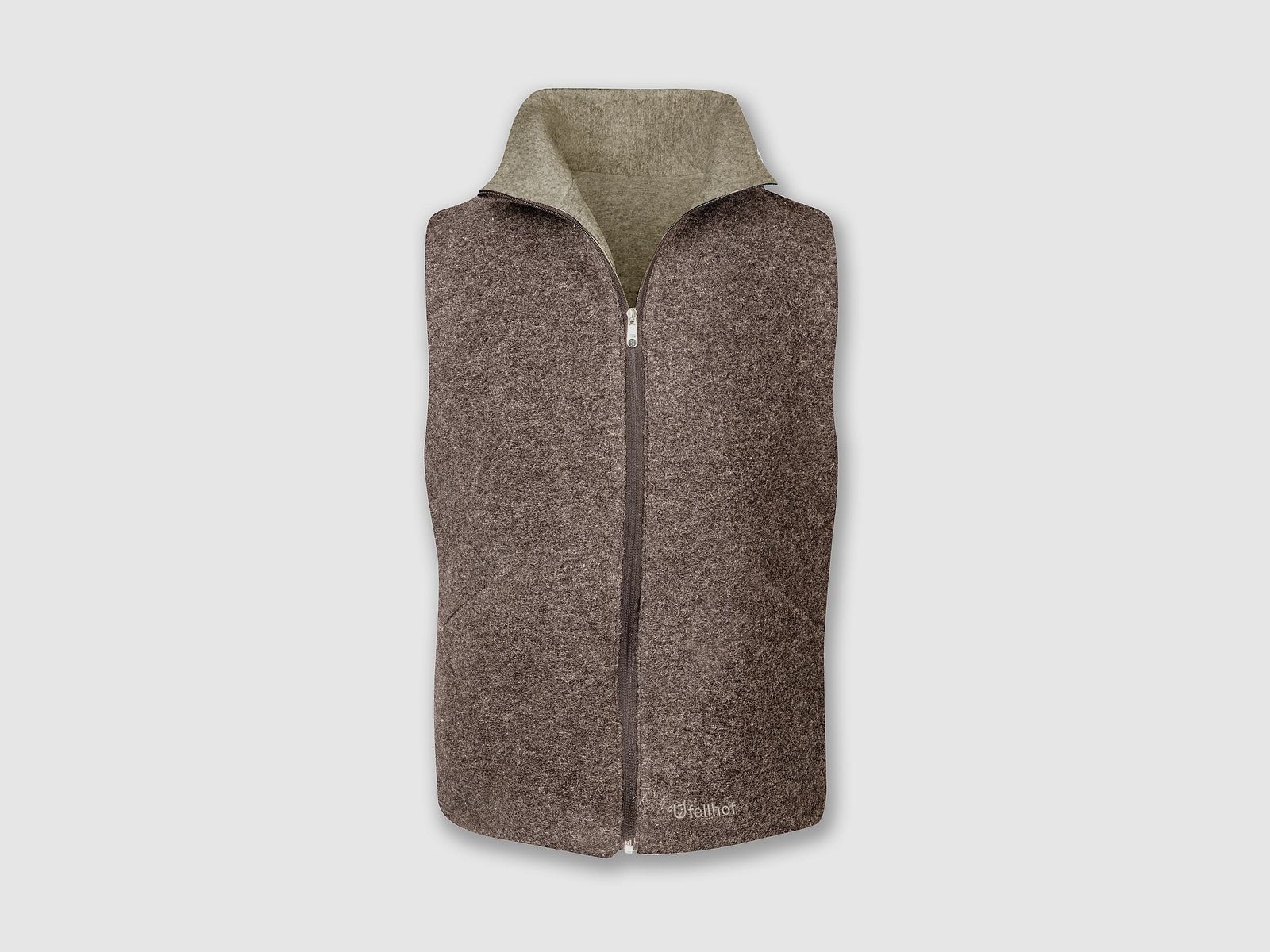 Fellhof wool felt vest reversible