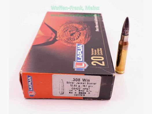 Lapua / Finland stock with 40 cartridges .308Win