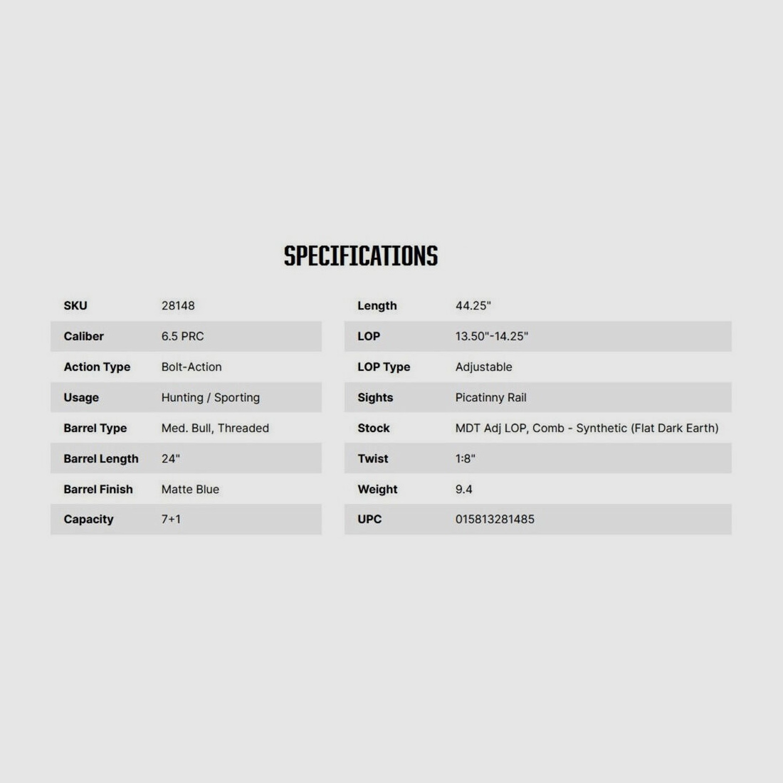 Mossberg Patriot LR Tactical 24" (24 inch) 6,5mmPRC