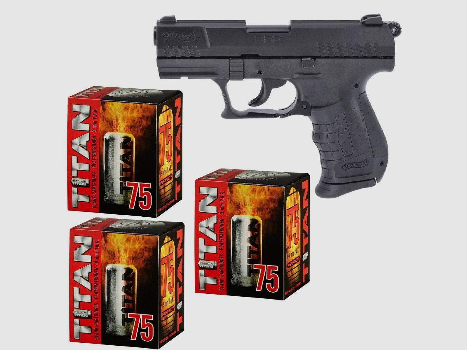 Vuurwerk Oud en Nieuw Set Walther P22 Ready Schreckschuss