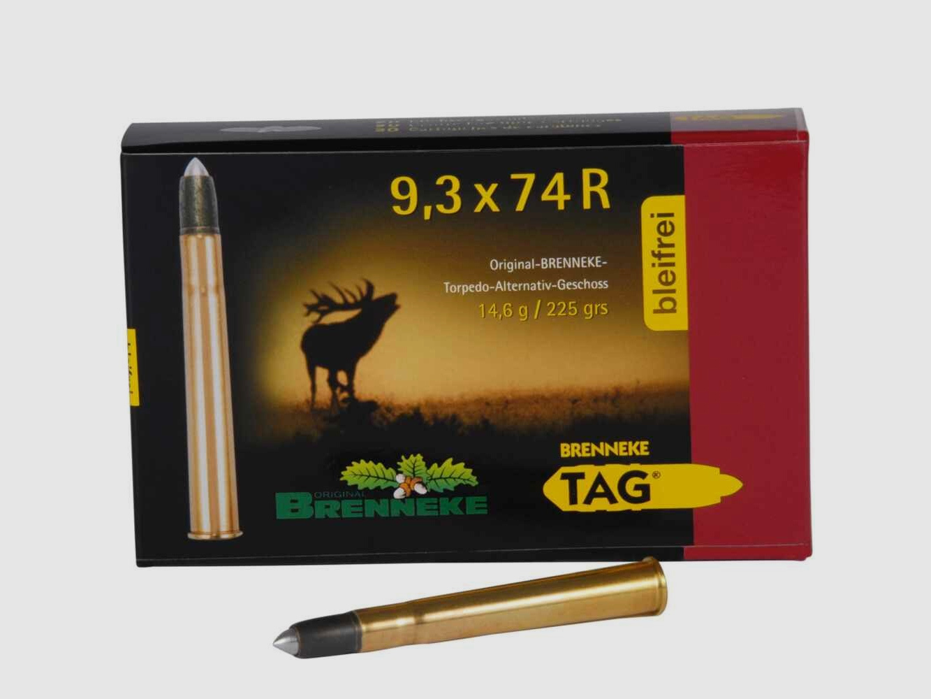 9,3x74 R TAG bleifrei 14,6g/225grs. Brenneke