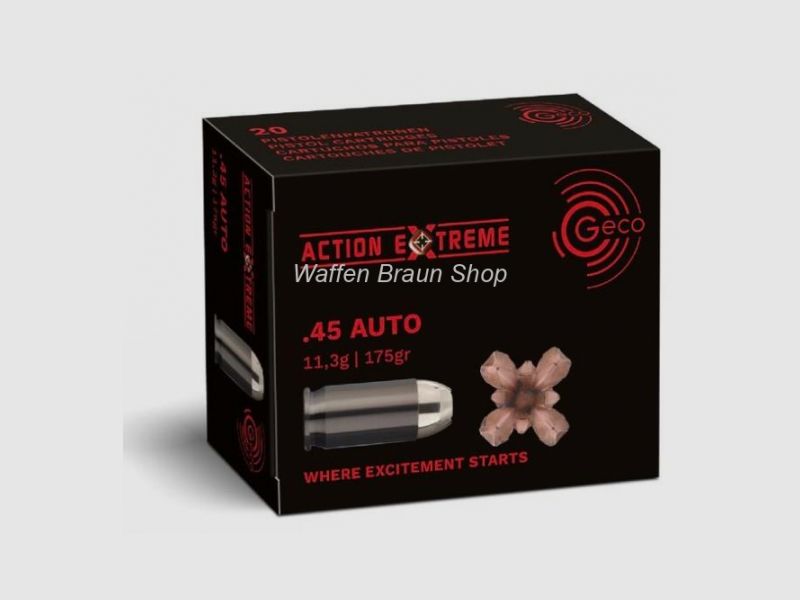 Geco .45 Auto ACTION EXTREME 11,3g 20Stück