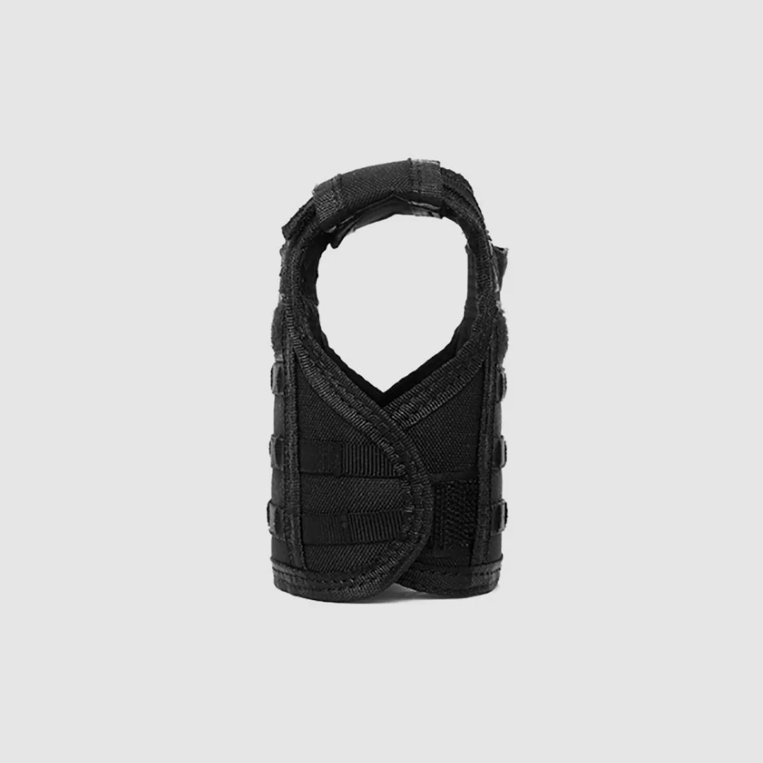 Mini protective vest for beer bottle / wine bottle / thermos bottle - black