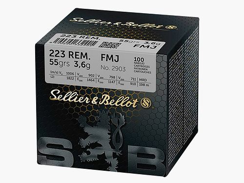 SELLIER & BELLOT - Munitie .223 Rem. Volmantel BT 3,6g/55grs.