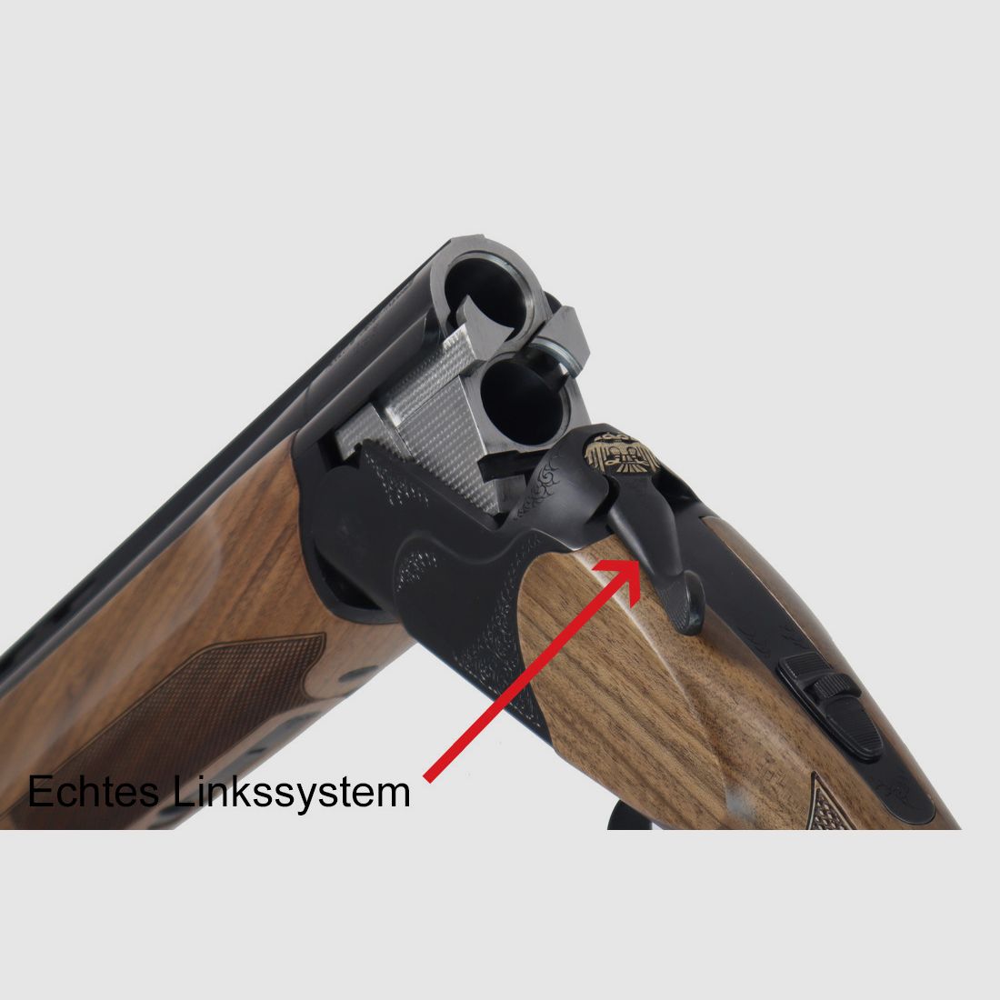  Huglu Bockdoppelflinte Victor schwarz echtes Linkssystem 71cm