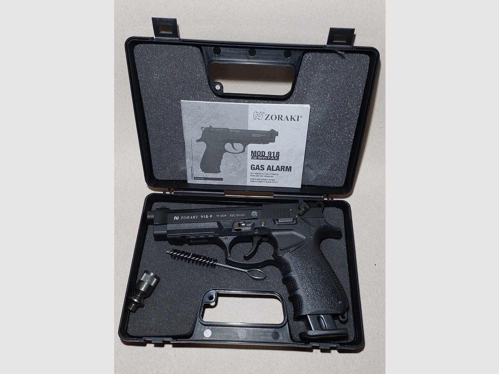 Zoraki 918-P Schreckschusspistool 9 mm P.A.K. 918 PTB 1072 met koffer