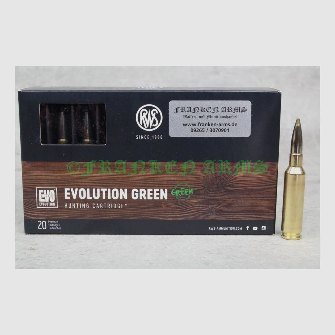 RWS Evo Green 6,5 Creedmoor 93gr. 6,0g 20 Stück Staffelpreis