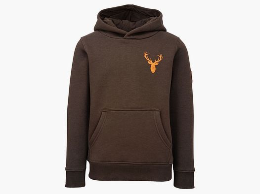 Hubertus Hoodie Hirsch oliv/ braun