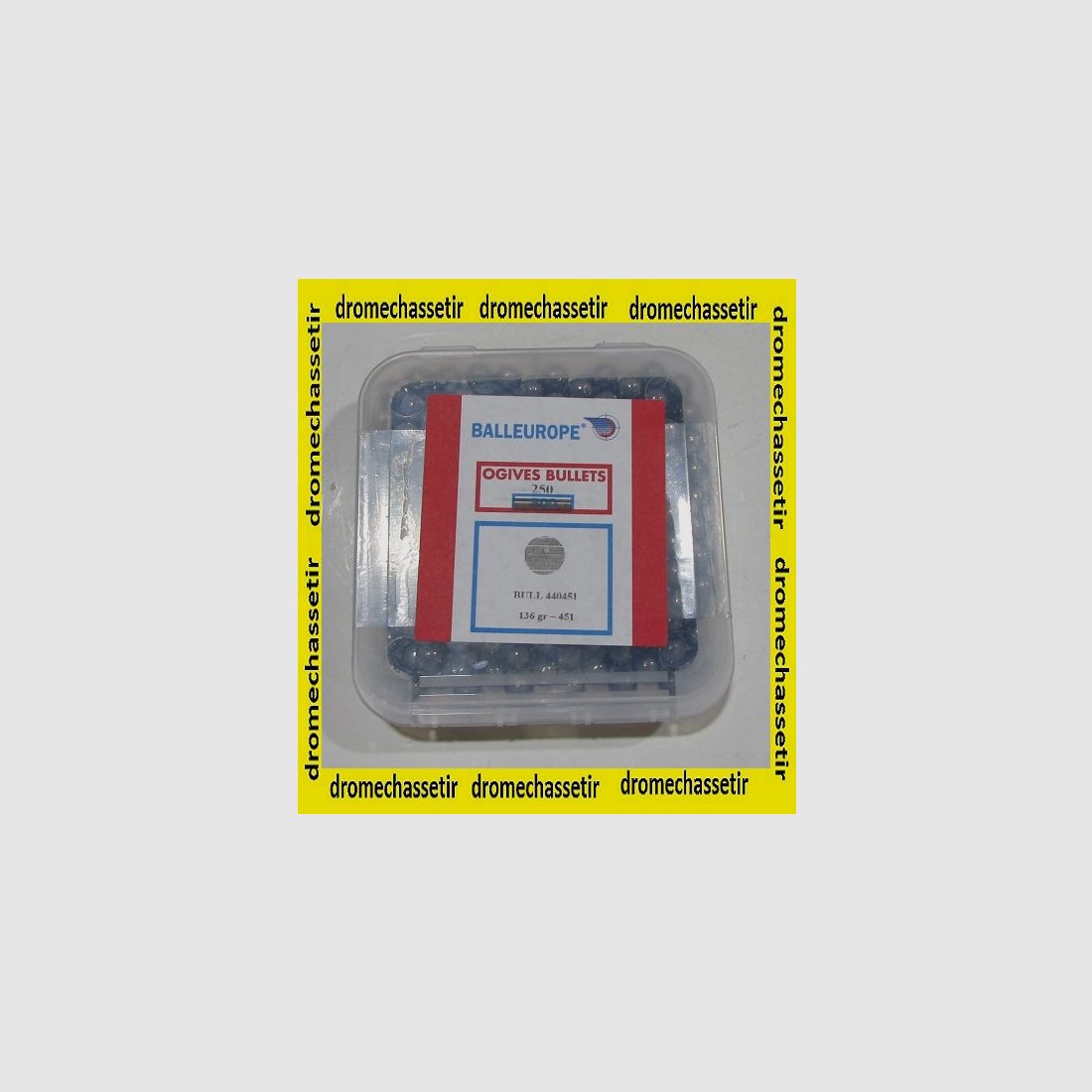 Scatola da 250 palle tonde polvere nera, cal. 451, 136 grani, Balleurope