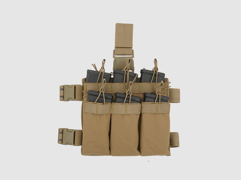 M4/AR-15 Six-Mag Stacker Drop Leg Panel - Coyote [8FIELDS]