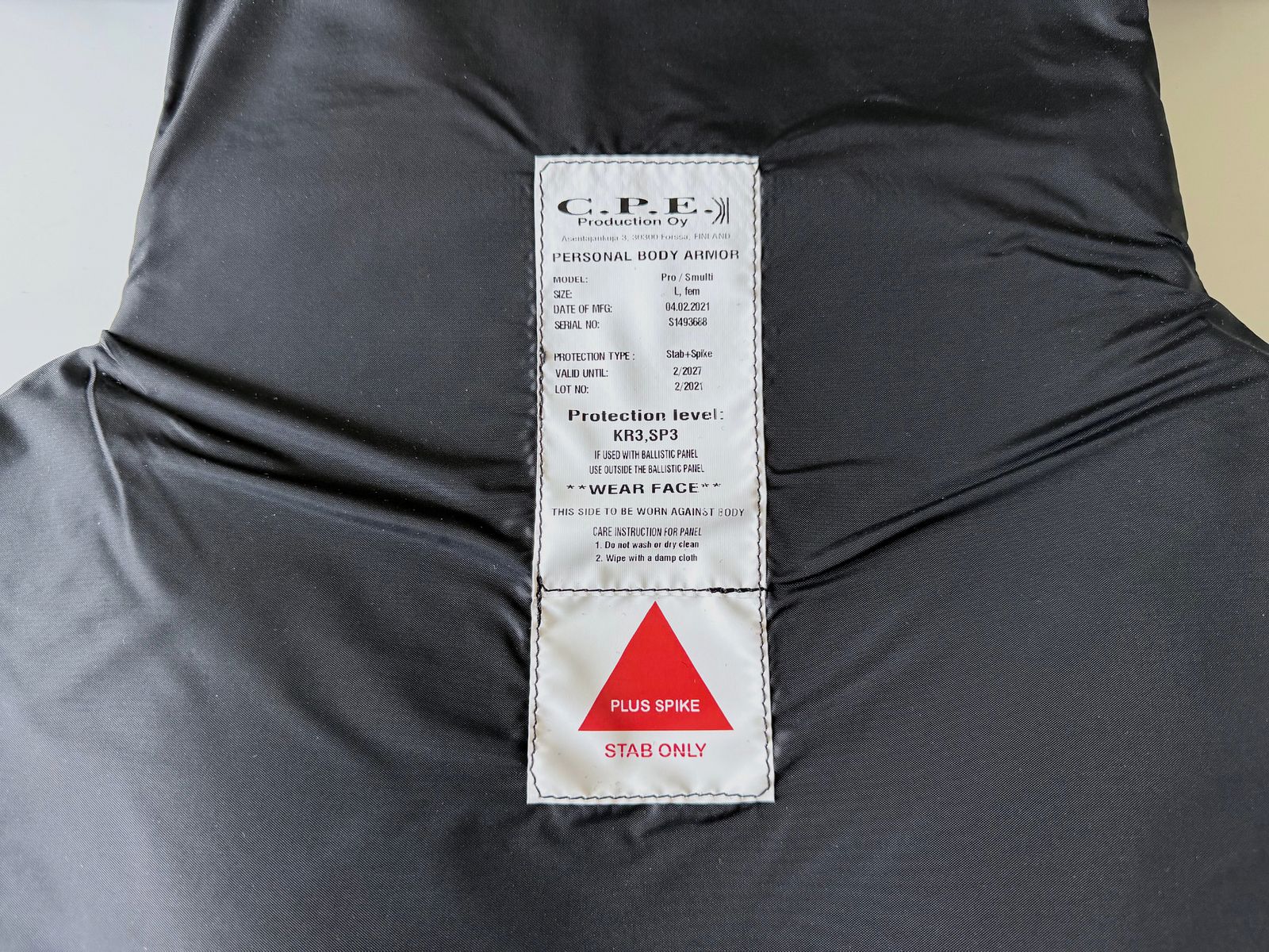 Chaleco antibalas C.P.E 210 KR3 para mujeres chaleco interior Seguridad servicio de seguridad - Talla L
