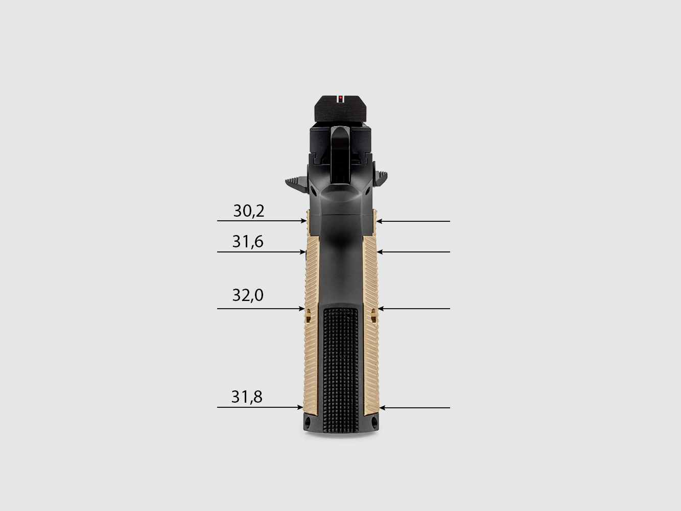 Eemann Tech Definitive Brass Grips for PHOENIX DRAKE, Size: XL, image 2 of 3