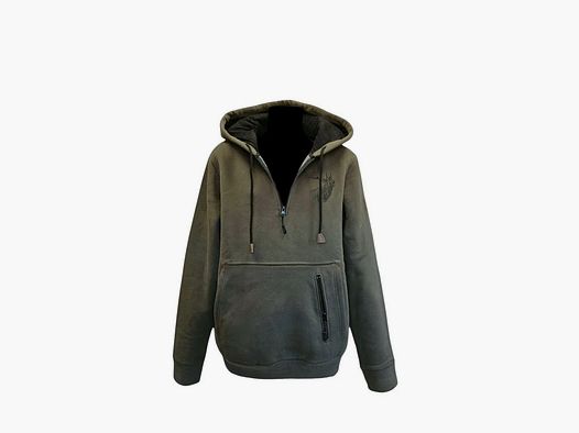 C.I.T. Hoodie Trui met jachtmotief en 1/2 rits