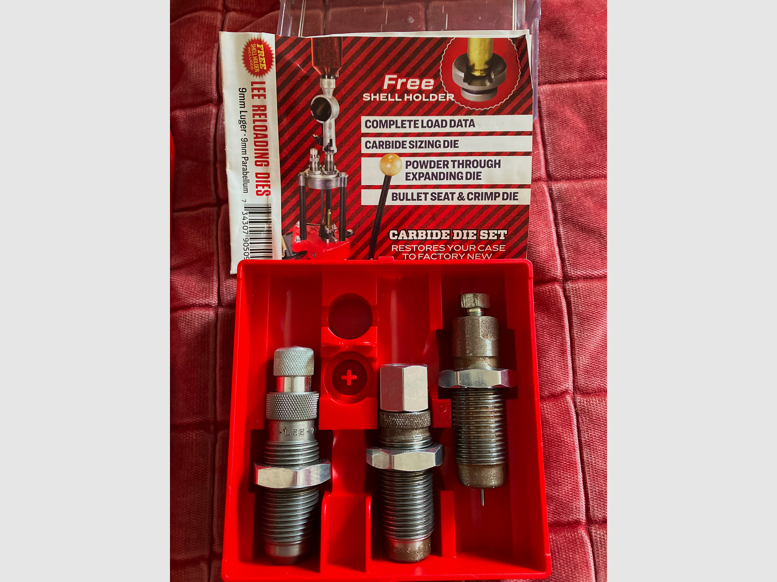 Lee Breech Lock Handpresse + 9mm Luger Reloading Dies Wiederladematrizen