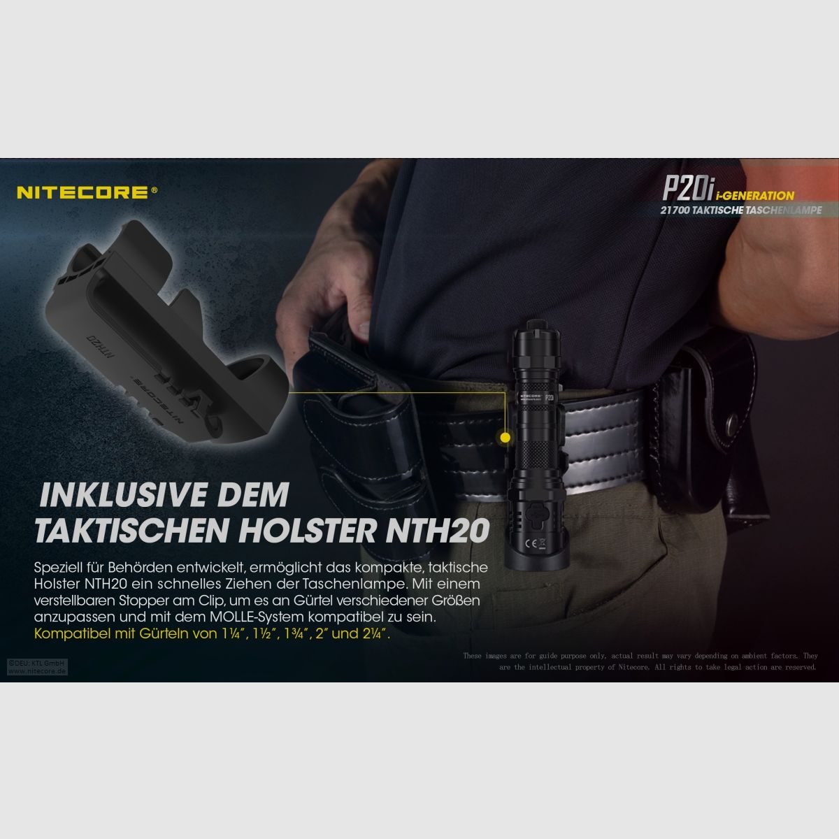 Nitecore P20I flashlight P20i 1800 lumens