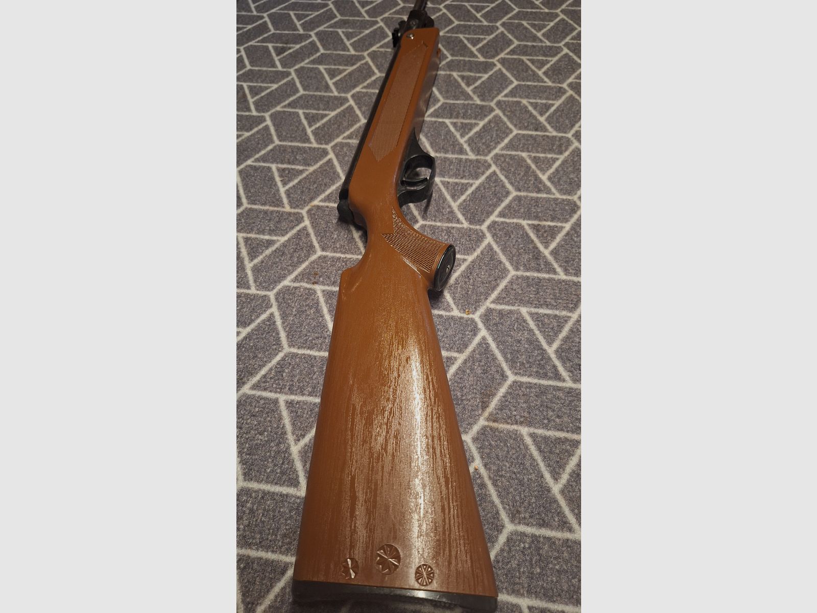 Haenel 304 Scornater stock reddish brown grained! TOP CONDITION!
